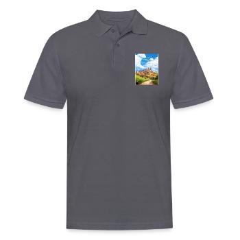 Castilla Y Leon Spain Vintage Travel Poster WPA - Men's Polo Shirt - charcoal grey - Front - Nico (186cm)