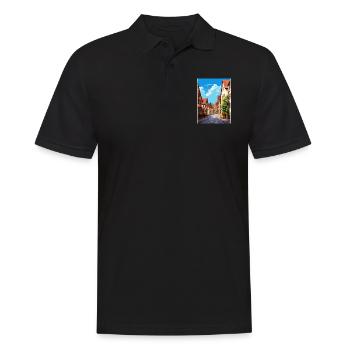 Nuremberg décoration Allemagne Vintage affiche de voyage - Polo Homme - noir - Devant - Kai (181cm)
