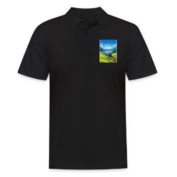 Orient Express Europa Deko Vintage Reiseposter - Männer Poloshirt - Schwarz - Vorne - Kai (181cm)