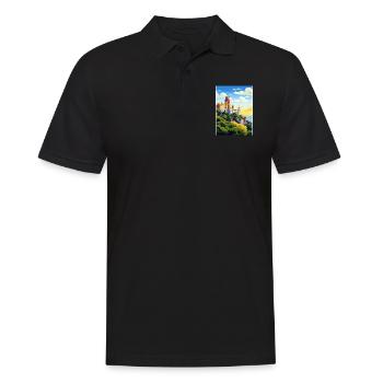 Sintra Portugal Vintage voyage affiche WPA Souvenir - Polo Homme - noir - Devant - Kai (181cm)