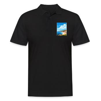 Zakynthos Grèce Décoration Grec Voyage Affiche - Polo Homme - noir - Devant - Kai (181cm)