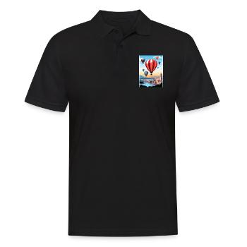Bristol England Bridge Vintage Travel Poster WPA - Men's Polo Shirt - black - Front - Kai (181cm)