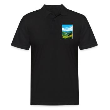 Vallée du Douro Portugal Vintage Travel Poster WPA - Polo Homme - noir - Devant - Kai (181cm)
