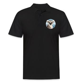 Lémurien Aquarelle Dessin Animé Kawaii Animal Animal Colorfu - Polo Homme - noir - Devant - Kai (181cm)