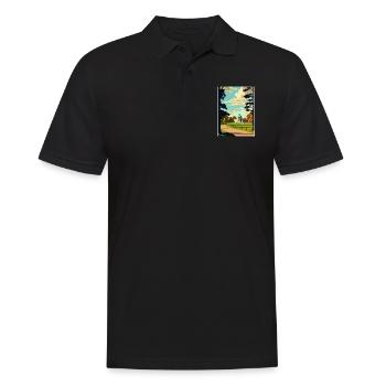 Greenwich Park Londres Vintage Voyage Affiche WPA - Polo Homme - noir - Devant - Kai (181cm)