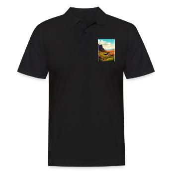 Île de Skye Ecosse Vintage voyage affiche WPA - Polo Homme - noir - Devant - Kai (181cm)
