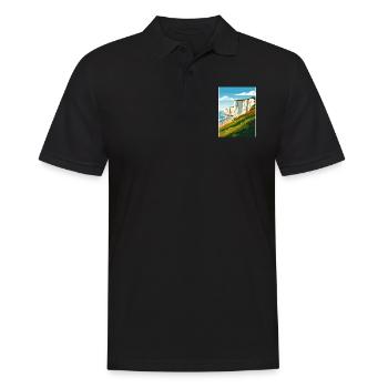 Sept sœurs Sussex Vintage voyage affiche WPA Art - Polo Homme - noir - Devant - Kai (181cm)