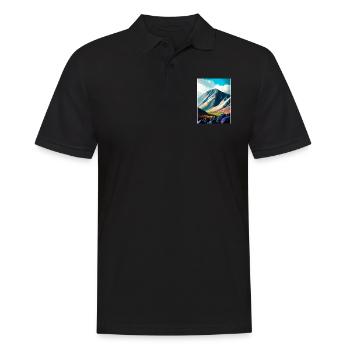 Ben Nevis Schottland Vintage Reiseposter Souvenir - Männer Poloshirt - Schwarz - Vorne - Kai (181cm)