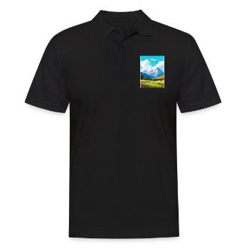Ben Nevis Schottland Vintage Reise Poster Souvenir - Männer Poloshirt - Schwarz - Vorne - Kai (181cm)