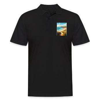 Daymer Bay Cornwall Vintage voyage affiche Souvenir - Polo Homme - noir - Devant - Kai (181cm)