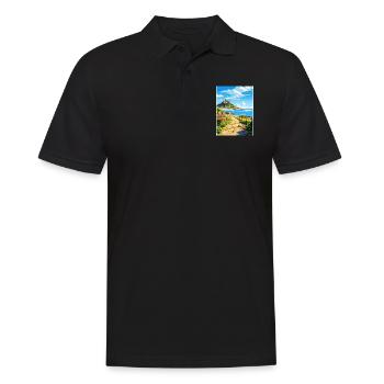 Marazion Cornwall Vintage voyage affiche Souvenir - Polo Homme - noir - Devant - Kai (181cm)