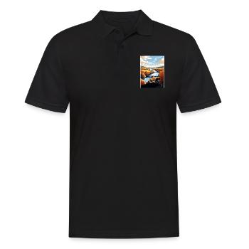 Lehigh Valley Pennsylvanie Vintage affiche de voyage - Polo Homme - noir - Devant - Kai (181cm)