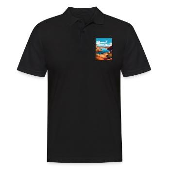 Possum Kingdom lac Texas Affiche de voyage Vintage - Polo Homme - noir - Devant - Kai (181cm)