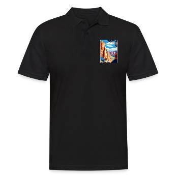 Colorado National Monument Vintage Reiseposter - Männer Poloshirt - Schwarz - Vorne - Kai (181cm)