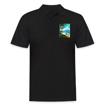 Waianapanapa Hawaï Vintage voyage affiche Souvenir - Polo Homme - noir - Devant - Kai (181cm)