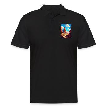 Red Rock Arizona Vintage voyage affiche Souvenir - Polo Homme - noir - Devant - Kai (181cm)