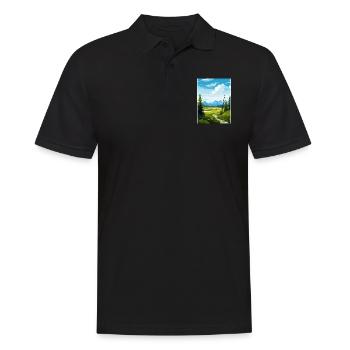 Glennallen Alaska Vintage Reiseposter Souvenir - Männer Poloshirt - Schwarz - Vorne - Kai (181cm)