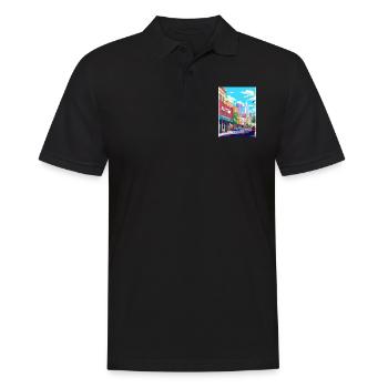 Austin Texas Vintage Voyage Poster WPA Souvenir - Polo Homme - noir - Devant - Kai (181cm)