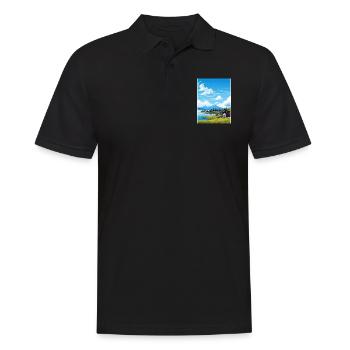 Wasilla Alaska Vintage Reiseposter WPA Souvenir - Männer Poloshirt - Schwarz - Vorne - Kai (181cm)