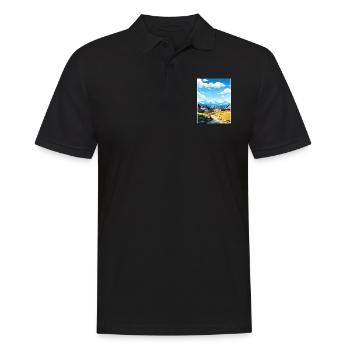 Bethel Alaska Vintage Reiseposter WPA Souvenir - Männer Poloshirt - Schwarz - Vorne - Kai (181cm)