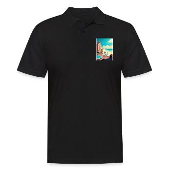 Destin Florida Vintage Voyage Poster WPA Souvenir - Polo Homme - noir - Devant - Kai (181cm)