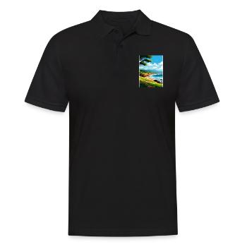 Kaena Point Hawaï Vintage voyage affiche Souvenir - Polo Homme - noir - Devant - Kai (181cm)