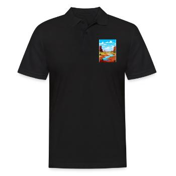 Le Kimberley Australie Vintage voyage affiche WPA - Polo Homme - noir - Devant - Kai (181cm)