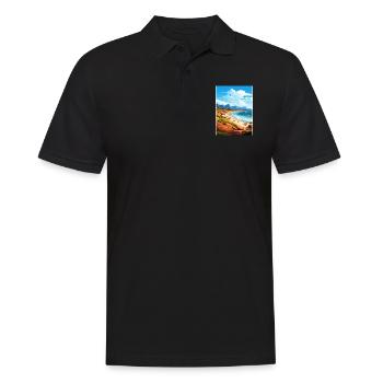 Parc national de Freycinet en Australie affiche de voyage - Polo Homme - noir - Devant - Kai (181cm)