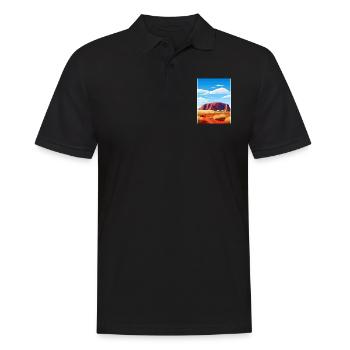 Uluru Kata Tjuta National Park Australia Souvenir - Men's Polo Shirt - black - Front - Kai (181cm)
