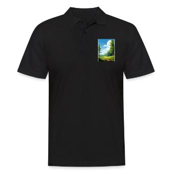 Kaitoke Regional Park New Zealand Travel Poster - Men's Polo Shirt - black - Front - Kai (181cm)