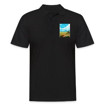 Santa Rosa National Park Costa Rica Travel Poster - Men's Polo Shirt - black - Front - Kai (181cm)