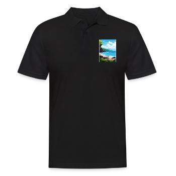 Papagayo Halbinsel Costa Rica Reiseposter - Männer Poloshirt - Schwarz - Vorne - Kai (181cm)