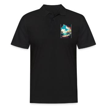 Affiche de voyage de décoration de la péninsule du Yucantan - Polo Homme - noir - Devant - Kai (181cm)