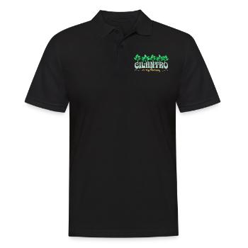 Coriandre Est Ma Thérapie J'aime La Coriandre - Polo Homme - noir - Devant - Kai (181cm)