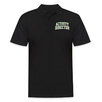 Stellvertretendes Team des Geschäftsleiters - Männer Poloshirt - Schwarz - Vorne - Kai (181cm)