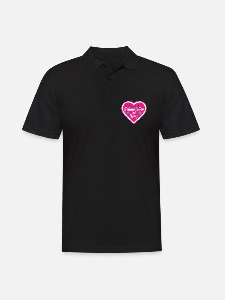 Showman with heart - Men's Polo Shirt - black