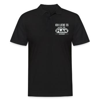 Ich liebe es wenn ein Plan funktioniert - Männer Poloshirt - Schwarz - Vorne - Kai (181cm)