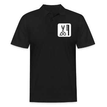 hair stylist - Men's Polo Shirt - black - Front - Kai (181cm)