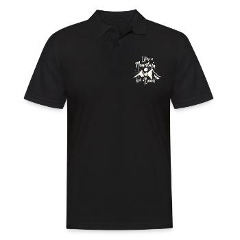 Life is a mountain, not a beach - Men's Polo Shirt - black - Front - Kai (181cm)