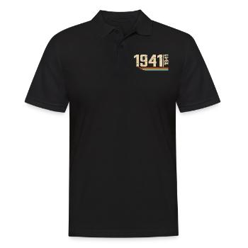 Millésime Anniversaire 1941 Fête Anniversaire 1941 - Polo Homme - noir - Devant - Kai (181cm)