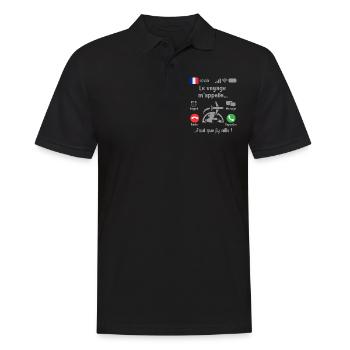 Le voyage M'appelle Faut que j'y aille! - Polo Homme - noir - Devant - Kai (181cm)