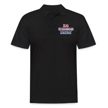 Energetic Veterinarian Female Veterinarian - Men's Polo Shirt - black - Front - Kai (181cm)