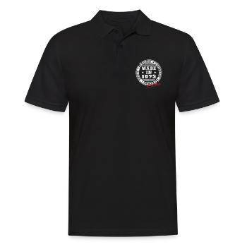 Rétro Patch Vintage 1973 cadeau d’anniversaire - Polo Homme - noir - Devant - Kai (181cm)