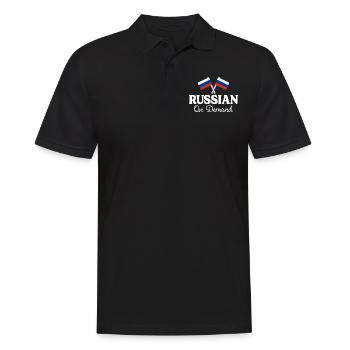 Russian Translator Russian Interpreter - Men's Polo Shirt - black - Front - Kai (181cm)