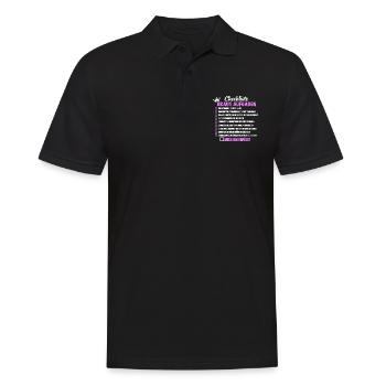 JGA Party Checkliste Braut Aufgaben Mutprobe - Männer Poloshirt - Schwarz - Vorne - Kai (181cm)
