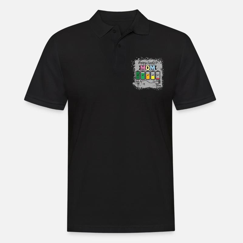 Batterielebensdauer Einer Mutter - Männer Poloshirt - Schwarz