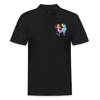 Dancing Swing 60s Boogie Woogie - Men's Polo Shirt - black - Front - Kai (181cm)