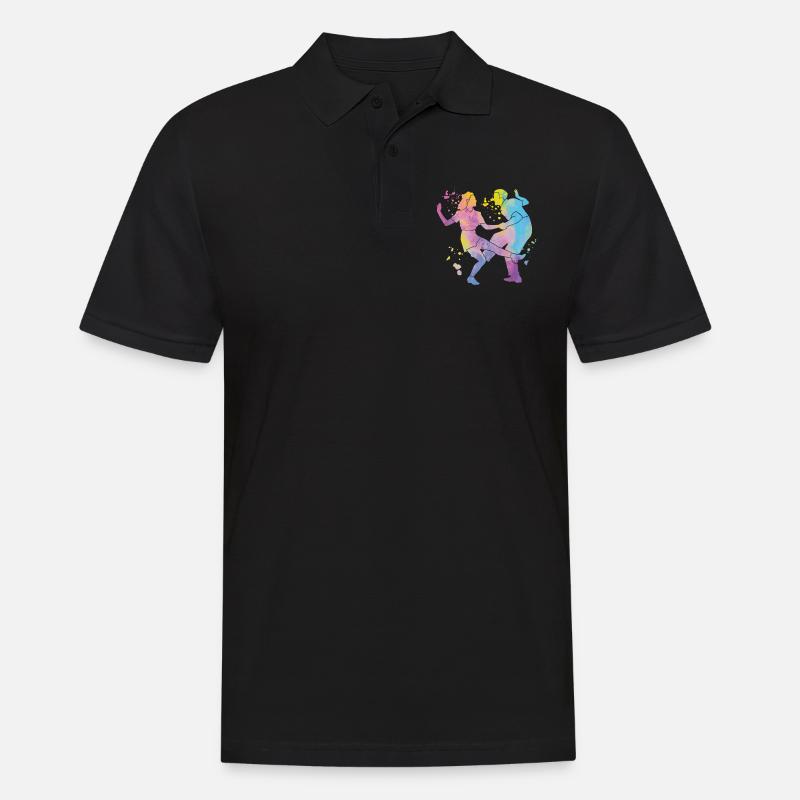 Danse Swing 60s Boogie Woogie - Polo Homme - noir