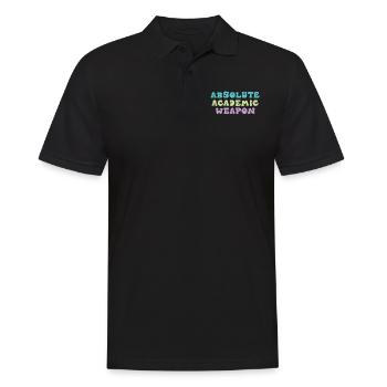 Studenten Absolute Academic Weapon - Männer Poloshirt - Schwarz - Vorne - Kai (181cm)