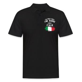 Je Peux Pas J'me Barre Au Italie Vacances - Polo Homme - noir - Devant - Kai (181cm)
